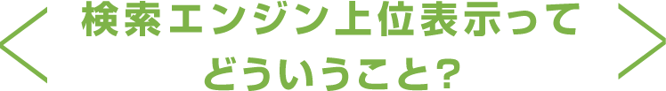 検索エンジン上位表示ってどういうこと？